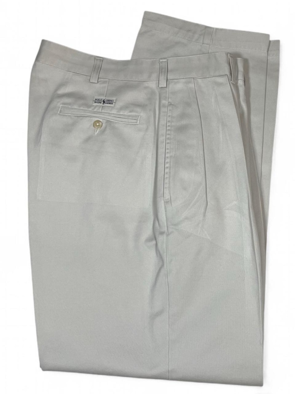 MINT! VTG Polo Ralph Lauren Pleated Beige Chino Khaki Pants Men’s Size W34 L30
